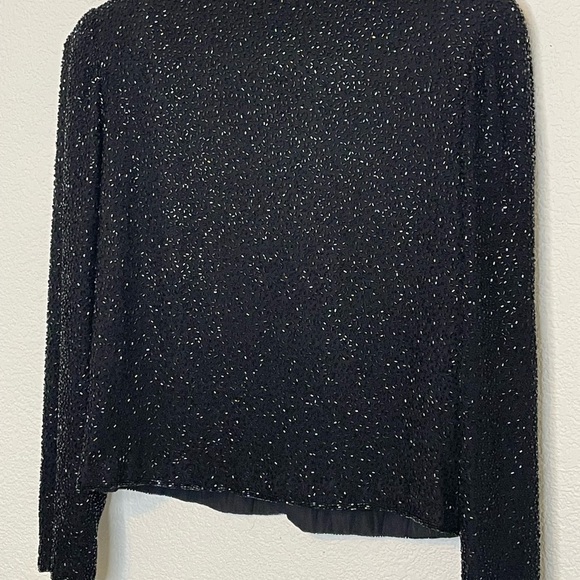 Sean collection jacket silk beaded cocktail 100% silk vintage sz small - Picture 9 of 9